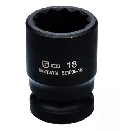 Головка торцевая ударная 1/2" 18 мм, 12 гр. GARWIN Головка торцевая ударная 1/2" 18 мм, 12 гр. GARWIN