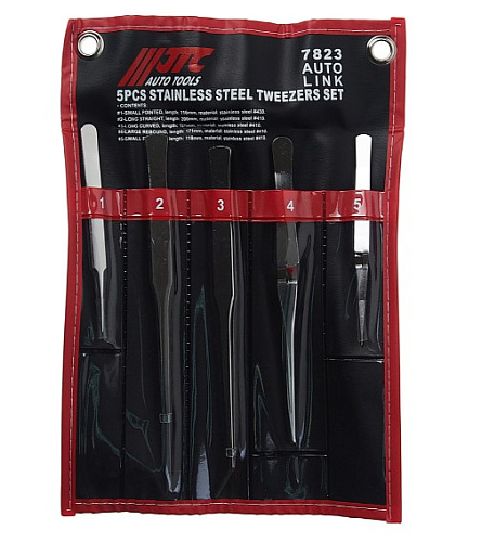 Набор пинцетов 5 шт JTC-7823 Набор пинцетов 5 шт JTC-7823