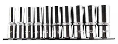 Набор головок торцевых глубоких 3/8"-5/16" (1/2") 12 гр., 10 предм. на линейке Licota Набор головок торцевых глубоких 3/8"-5/16" (1/2") 12 гр., 10 предм. на линейке Licota