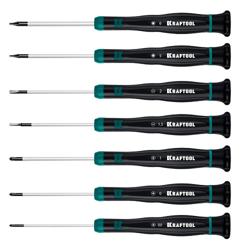 Набор отверток для точной механики 7 шт KRAFTOOL Precision Набор отверток для точной механики 7 шт KRAFTOOL Precision