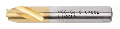 Сверло для точечной сварки 8*50 мм сверхпрочное HSS-Co Licota Сверло для точечной сварки 8*50 мм сверхпрочное HSS-Co Licota