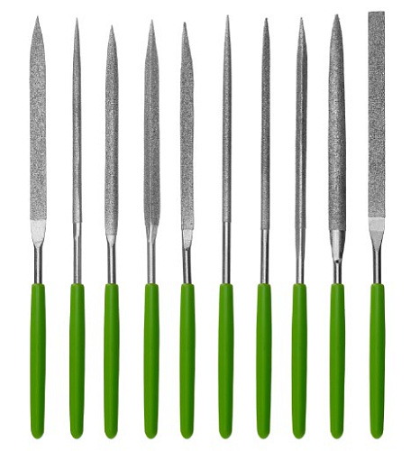 Набор надфилей алмазных 140*70*3 мм (10 шт) Сибртех Набор надфилей алмазных 140*70*3 мм (10 шт) Сибртех