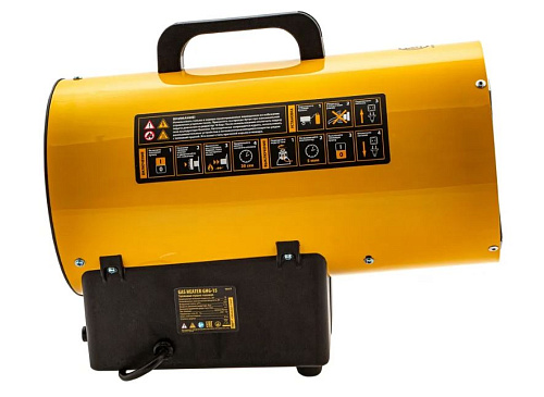 Пушка тепловая газовая 15,0 кВт, 500м.куб/час, 1,0кг/ч Denzel GHG-15 Пушка тепловая газовая 15,0 кВт, 500м.куб/час, 1,0кг/ч Denzel GHG-15