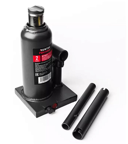 Домкрат бутылочный 2 т 170-380 мм, двухштоковый, профессиональный RUNTEC TECHNIC Домкрат бутылочный 2 т 170-380 мм, двухштоковый, профессиональный RUNTEC TECHNIC