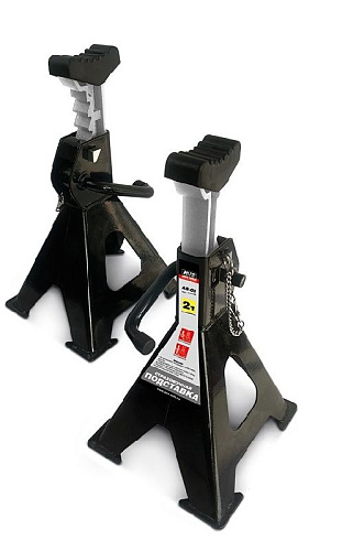 Подставка страховочная под машину 2 т (2 шт) 270-420 мм с доп. фиксатором AVS AS-02 Подставка страховочная под машину 2 т (2 шт) 270-420 мм с доп. фиксатором AVS AS-02