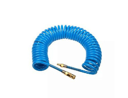 Шланг спиральный воздушный 10 м (8*12 мм) с быстросъемными соединениями 1/4" GARWIN Шланг спиральный воздушный 10 м (8*12 мм) с быстросъемными соединениями 1/4" GARWIN