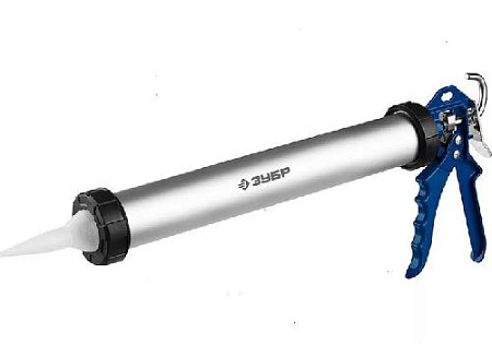 Пистолет для герметика 600 мл, закрытый алюминиевый корпус ЗУБР Профессионал Пистолет для герметика 600 мл, закрытый алюминиевый корпус ЗУБР Профессионал