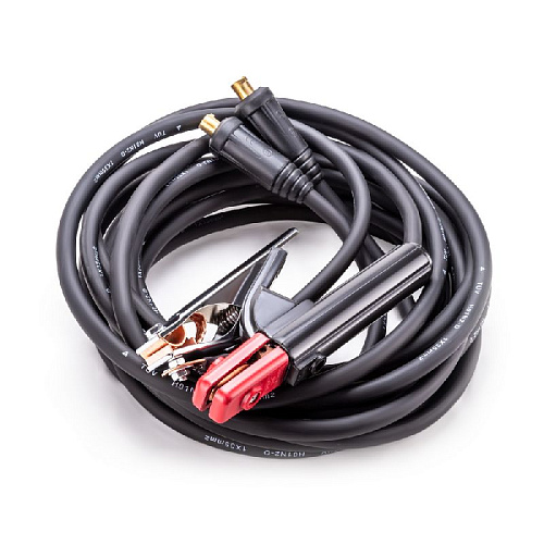 Кабели сварочные 300 А, длина 5 м, разъем 35 мм2, электрододержатель, зажим FoxWeld Кабели сварочные 300 А, длина 5 м, разъем 35 мм2, электрододержатель, зажим FoxWeld