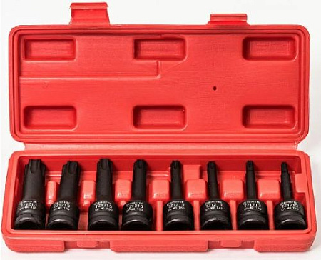 Набор насадок ударных 1/2" TORX T30-T80 (8 предм) STANKO Набор насадок ударных 1/2" TORX T30-T80 (8 предм) STANKO