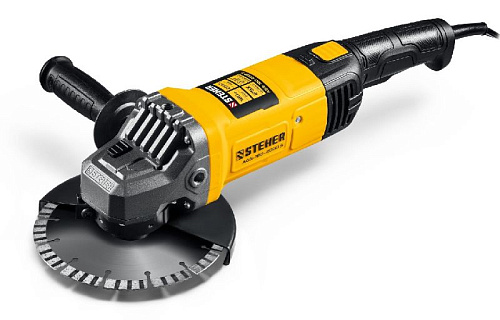 Шлифмашина угловая 180 мм 2000 Вт STEHER Шлифмашина угловая 180 мм 2000 Вт STEHER