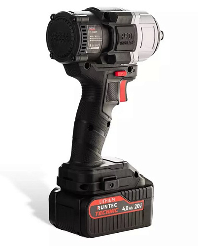 Гайковерт аккумуляторный 1/2", 20 В, 800 Нм, 2*4 Ач, бесщеточ. двиг. в кейсе RUNTEC TECHNIC Гайковерт аккумуляторный 1/2", 20 В, 800 Нм, 2*4 Ач, бесщеточ. двиг. в кейсе RUNTEC TECHNIC