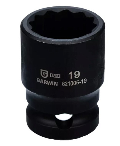 Головка торцевая ударная 1/2" 19 мм, 12 гр. GARWIN Головка торцевая ударная 1/2" 19 мм, 12 гр. GARWIN