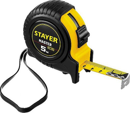 Рулетка 10 м*25 мм ударостойкий обрезиненный корпус STAYER MASTER Рулетка 10 м*25 мм ударостойкий обрезиненный корпус STAYER MASTER
