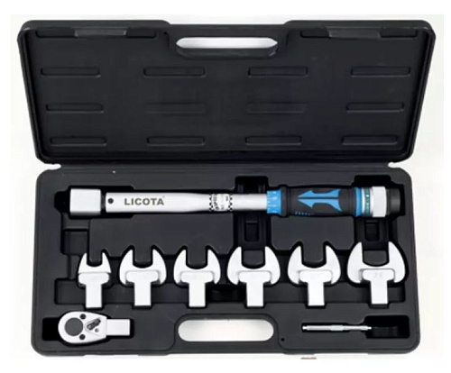 Ключ динамометрический 14*18 мм 15-80 Нм с насадками (8 предм.) Licota Ключ динамометрический 14*18 мм 15-80 Нм с насадками (8 предм.) Licota