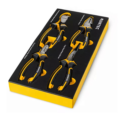 Набор шарнирно-губцевого инструмента 4 предм. в ложементе EVA RUNTEC Набор шарнирно-губцевого инструмента 4 предм. в ложементе EVA RUNTEC