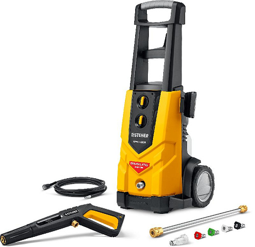 Минимойка электрическая 2200 Вт, 180 Атм, 500 л/ч, колеса STEHER Минимойка электрическая 2200 Вт, 180 Атм, 500 л/ч, колеса STEHER