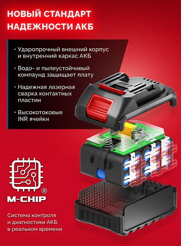 Аккумуляторная батарея 20 В, LMS, 2 Ач ЗУБР Аккумуляторная батарея 20 В, LMS, 2 Ач ЗУБР