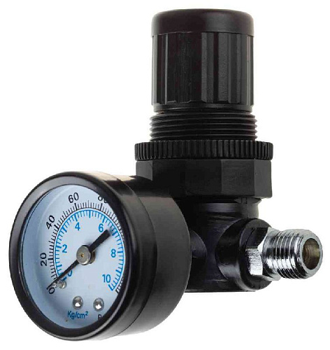 Манометр 10 атм., с регулятором подачи воздуха, 1/4" KRAFTOOL "INDUSTRIE" Манометр 10 атм., с регулятором подачи воздуха, 1/4" KRAFTOOL "INDUSTRIE"