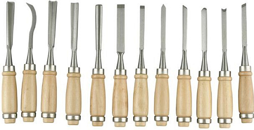 Набор стамесок 12 шт, фигурные, с деревянной ручкой STAYER PROFI Набор стамесок 12 шт, фигурные, с деревянной ручкой STAYER PROFI