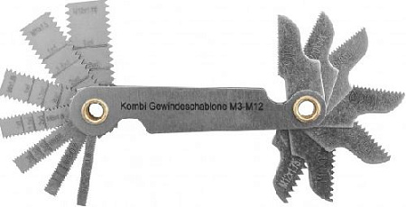 Шаблон резьбовой комбинированный для наружных и внутренних резьб Thorvik PG14SC Шаблон резьбовой комбинированный для наружных и внутренних резьб Thorvik PG14SC