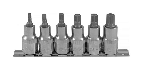 Набор головок торцевых со вставками 1/2" SPLINE M5-M12, 6 предм. на линейке Ombra 912706 Набор головок торцевых со вставками 1/2" SPLINE M5-M12, 6 предм. на линейке Ombra 912706