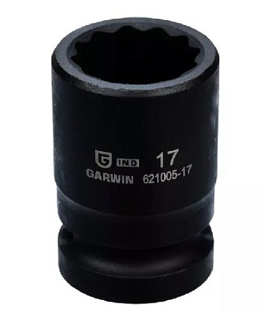 Головка торцевая ударная 1/2" 17 мм, 12 гр. GARWIN Головка торцевая ударная 1/2" 17 мм, 12 гр. GARWIN
