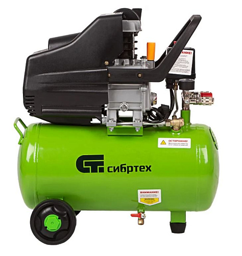 Компрессор масляный прямой привод 24 л, 1,5 кВт, 198 л/мин, 8 бар, 230 В Сибртех КК-1500/24 Компрессор масляный прямой привод 24 л, 1,5 кВт, 198 л/мин, 8 бар, 230 В Сибртех КК-1500/24