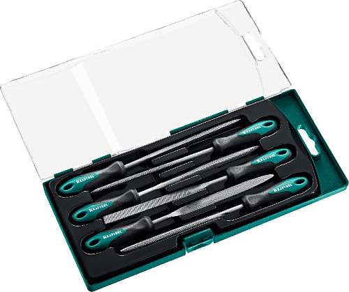 Набор надфилей 160 мм (6 шт) в коробке KRAFTOOL Набор надфилей 160 мм (6 шт) в коробке KRAFTOOL