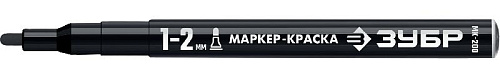 Маркер-краска черный строительный круглый 1-2 мм ЗУБР МК-200 Маркер-краска черный строительный круглый 1-2 мм ЗУБР МК-200