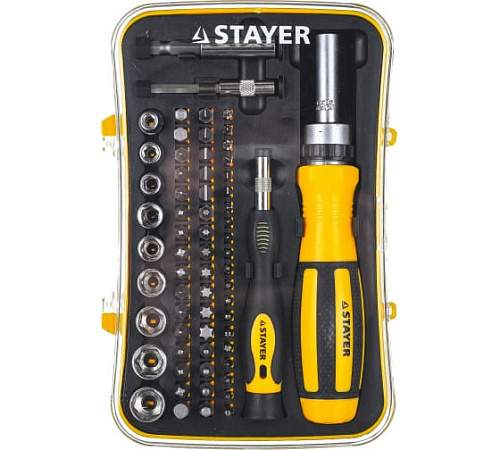 Отвертка реверсивная 65 предм. STAYER "MASTER" Отвертка реверсивная 65 предм. STAYER "MASTER"