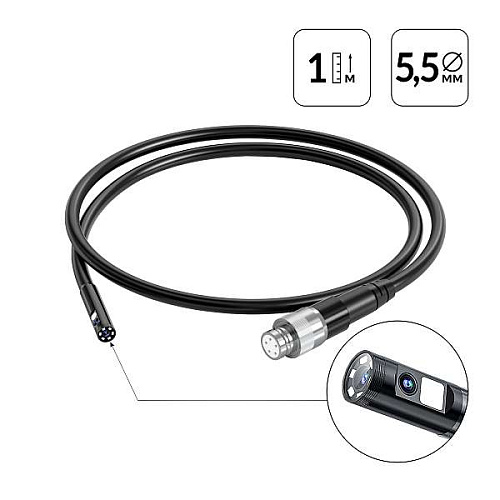 Зонд для видеоэндоскопа iCartool IC-V112A/B/C, 2 камеры, 1м, 5,5 мм iCartool IC-VP112B55-2 Зонд для видеоэндоскопа iCartool IC-V112A/B/C, 2 камеры, 1м, 5,5 мм iCartool IC-VP112B55-2