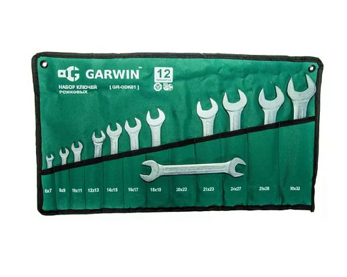 Набор ключей рожковых 6-32 мм (12 шт) в сумке-скрутке GARWIN Набор ключей рожковых 6-32 мм (12 шт) в сумке-скрутке GARWIN