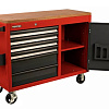 Тележка - верстак 1155*465 мм, 6 полочная Industrial красная RUNTEC Тележка - верстак 1155*465 мм, 6 полочная Industrial красная RUNTEC