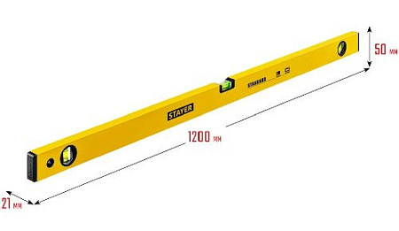 Уровень 1200 мм с линейкой STAYER STANDARD Уровень 1200 мм с линейкой STAYER STANDARD