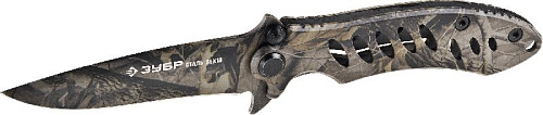 Нож складной 205 мм, лезвие 90 мм, цельнометаллический ЗУБР Охотник Нож складной 205 мм, лезвие 90 мм, цельнометаллический ЗУБР Охотник