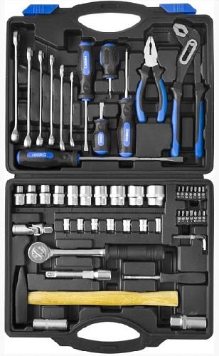 Набор инструмента 56 предм (1/2", 1/4") СИБИН Набор инструмента 56 предм (1/2", 1/4") СИБИН