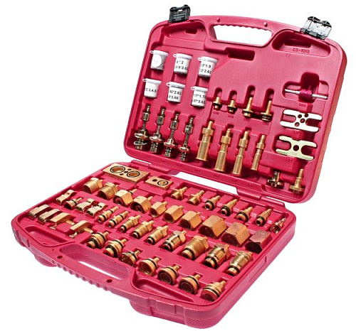 Набор адптеров для тестирования системы кондиционирования для европ. и американ. авто JTC Набор адптеров для тестирования системы кондиционирования для европ. и американ. авто JTC