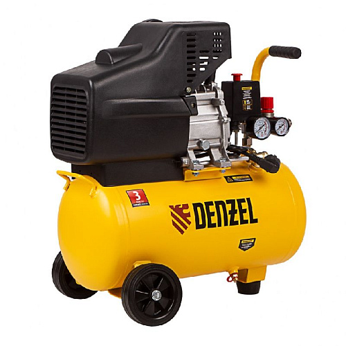Компрессор масляный прямой привод 24 л, 1,5 кВт, 220 л/мин, 8 бар, 230 В Denzel DC1500/24 Компрессор масляный прямой привод 24 л, 1,5 кВт, 220 л/мин, 8 бар, 230 В Denzel DC1500/24