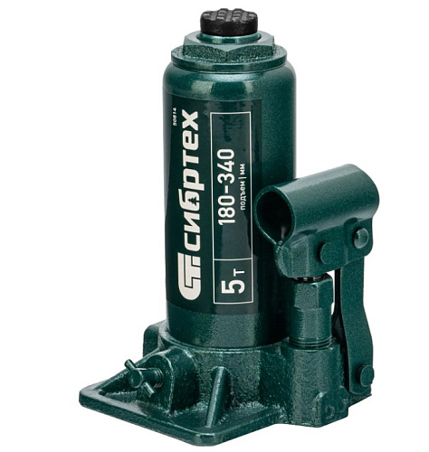 Домкрат бутылочный 5 т 180-340 мм в пластиковом кейсе Сибртех Домкрат бутылочный 5 т 180-340 мм в пластиковом кейсе Сибртех