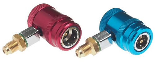 Адаптер манометрического коллектора 2 шт красный и синий, фреон R-1234YF JTC Адаптер манометрического коллектора 2 шт красный и синий, фреон R-1234YF JTC