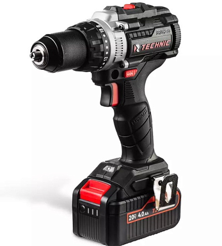 Дрель-шуруповерт аккумуляторная ударная 20 В, 100 Нм, 2*4 Ач, бесщет. двиг. в кейсе RUNTEC TECHNIC Дрель-шуруповерт аккумуляторная ударная 20 В, 100 Нм, 2*4 Ач, бесщет. двиг. в кейсе RUNTEC TECHNIC