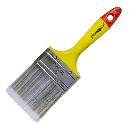 Кисть плоская 76,2 мм (3") искусственное расщепленное волокно, пластиковая ручка "Канекарон" Кисть плоская 76,2 мм (3") искусственное расщепленное волокно, пластиковая ручка "Канекарон"