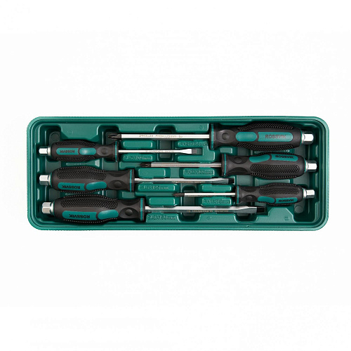 Набор отверток ударных 6 шт в ложемент-кейсе ROSSVIK Набор отверток ударных 6 шт в ложемент-кейсе ROSSVIK