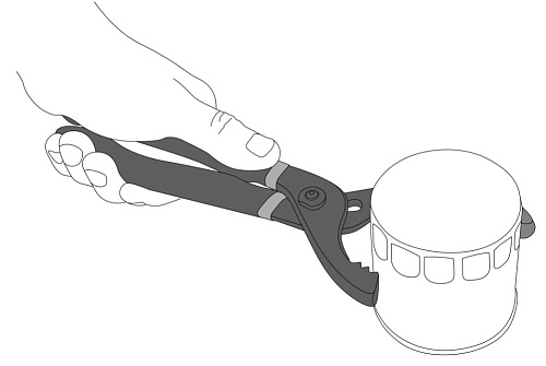 Съемник масляных фильтров клещи 60-115 мм, 300 мм Thorvik AOFP30 Съемник масляных фильтров клещи 60-115 мм, 300 мм Thorvik AOFP30