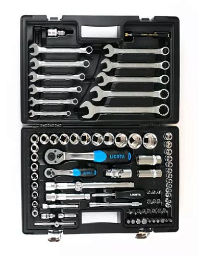 Набор инструмента 83 предм. (1/4", 1/2"), 6-гр. Licota Набор инструмента 83 предм. (1/4", 1/2"), 6-гр. Licota