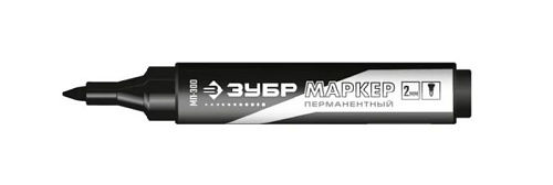 Маркер перманентный заостренный 2-3 мм черный ЗУБР МП-300 Маркер перманентный заостренный 2-3 мм черный ЗУБР МП-300