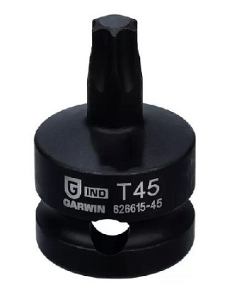 Головка торцевая ударная Torx 1/2" T45, L=38 мм Garwin Головка торцевая ударная Torx 1/2" T45, L=38 мм Garwin