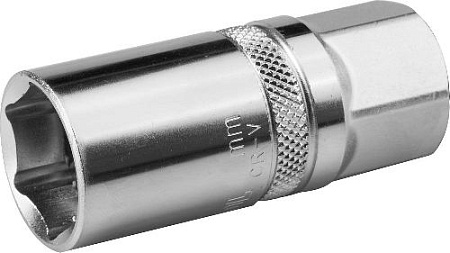 Головка свечная 1/2" 16 мм 6 гр. с резиновым фиксатором KRAFTOOL Головка свечная 1/2" 16 мм 6 гр. с резиновым фиксатором KRAFTOOL