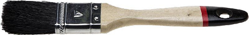 Кисть плоская 38 мм (1,5") черная натуральная щетина, деревянная ручка STAYER Кисть плоская 38 мм (1,5") черная натуральная щетина, деревянная ручка STAYER