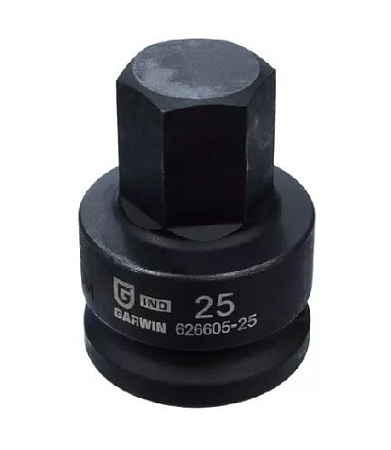 Головка торцевая ударная HEX 3/4", 25 мм, L=60 мм Garwin Головка торцевая ударная HEX 3/4", 25 мм, L=60 мм Garwin
